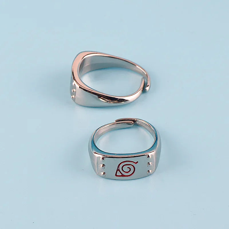 Naruto Sasuke Rings for Women Men Hip Hop Charm Ring Adjustable Fashion Classic Couple Finger Jewelry Trinket Holiday Gift New