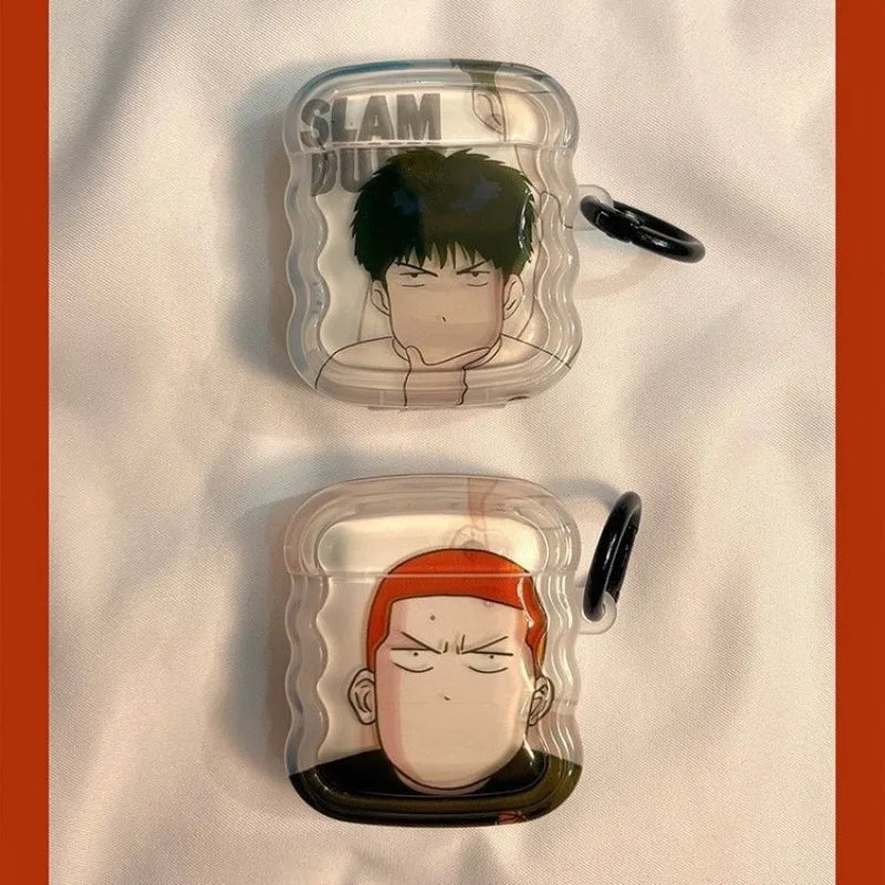 Slam Dunk AirPods Pro Case – Sakuragi & Rukawa Anime Protective Cover