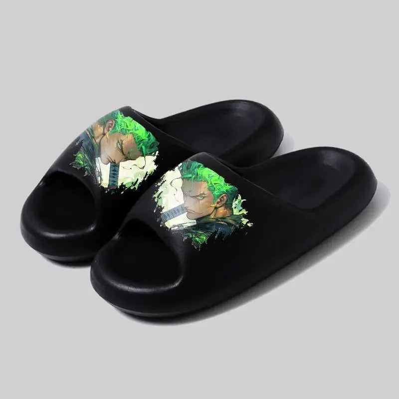 One Piece Luffy Zoro Cute soft bottom flip-flop personality stylish and comfortable men and women sandals holiday gift