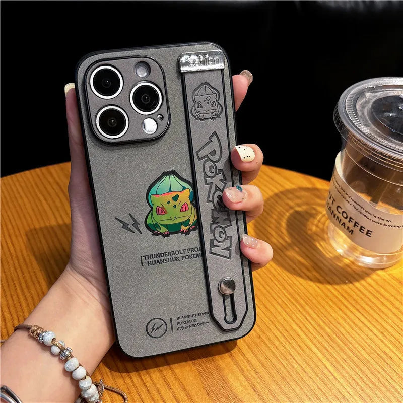 Gengar, Bulbasaur & Squirtle iPhone Case – Pokémon Laser Emboss Leather Cover