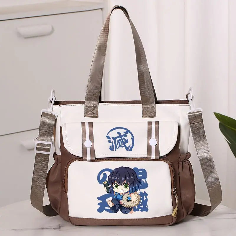 Anime Demon Slayer Kamado Tanjirou New Shoulderbag Men Women Crossbody Bags Student Fashion Large Capacity Handbag Holiday Gifts