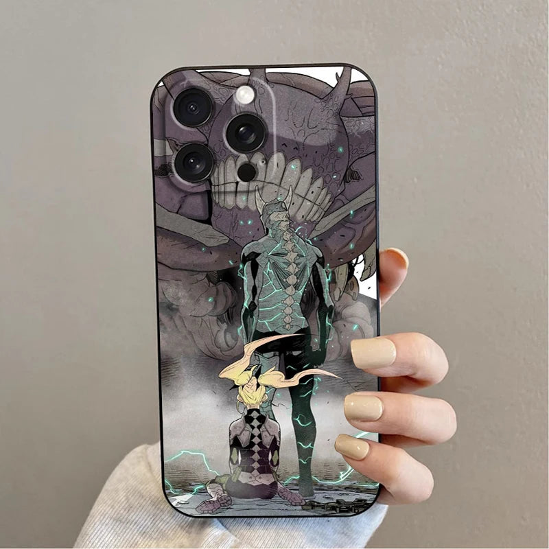 Anime K-Kaiju No. 8 Cool For iPhone 15 14 13 12 11 XS XR X 8 7 SE Pro Max Plus Mini Black Soft Phone Case
