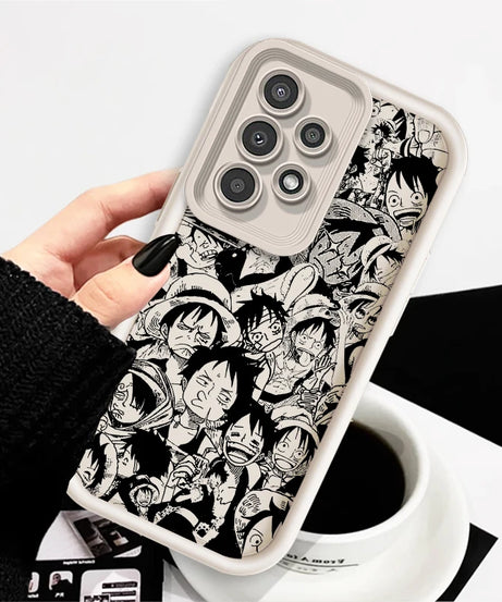 One Piece Nami D. Luffy Cute For Samsung A73 A71 A54 A53 A52 A51 A33 A32 A21S A14 A13 A12 A03 A04 A05 5G Eye Ladder Funda