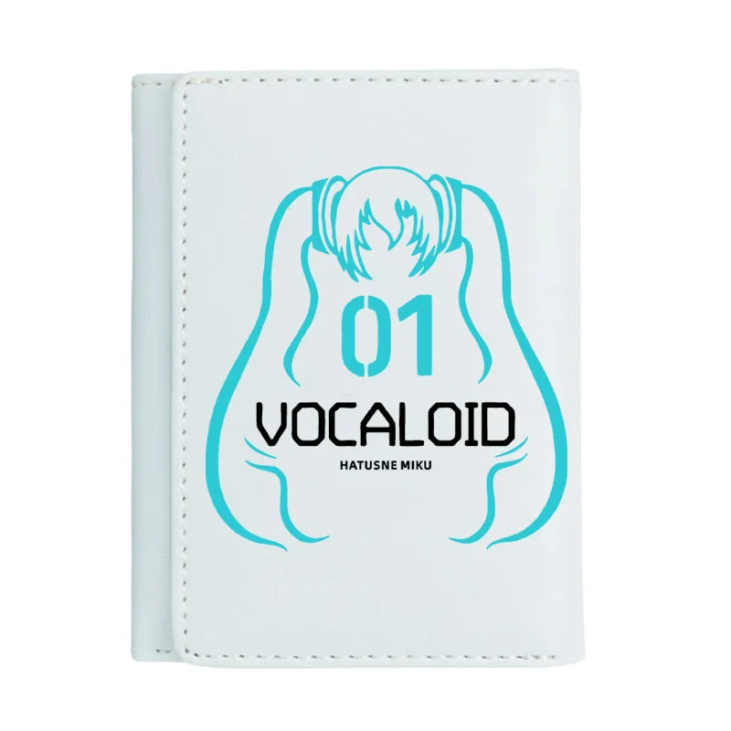 Hatsune Miku Anime Peripheral Zipper New PU Wallet Handsome Personality Boy Print Coin Purse Short Card Pack Holiday Gift