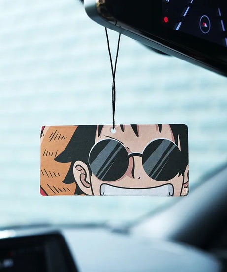 ONE PIECE Luffy Car Pendant Fragrance Tablets Car Decoration Car Rearview Mirror Hanging  Auto Deodorization Accessories