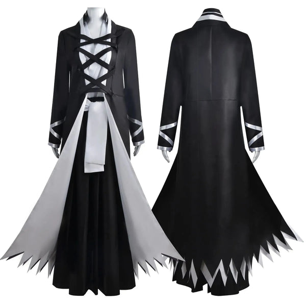 Bleach Kurosaki Ichigo Cosplay Costume – Black & White Shinigami Hollow Outfit