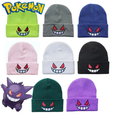 Pokémon Gengar Knitted Beanie Hat – Cozy Plush Winter Warm Cap for Cosplay & Daily Wear