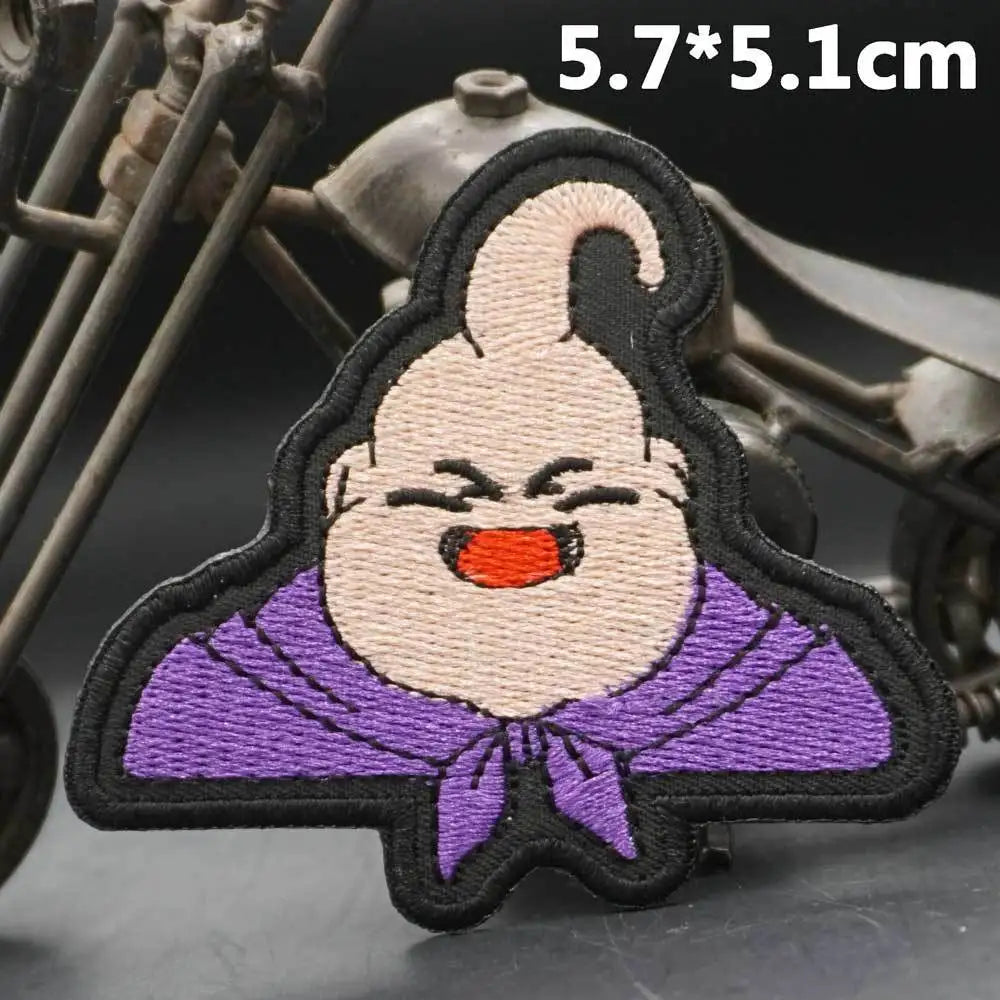 Dragon Ball Animation Peripherals Creative Kawaii Son Goku Vegeta Majin Buu Clothes Patches Embroidered Velcro Badges