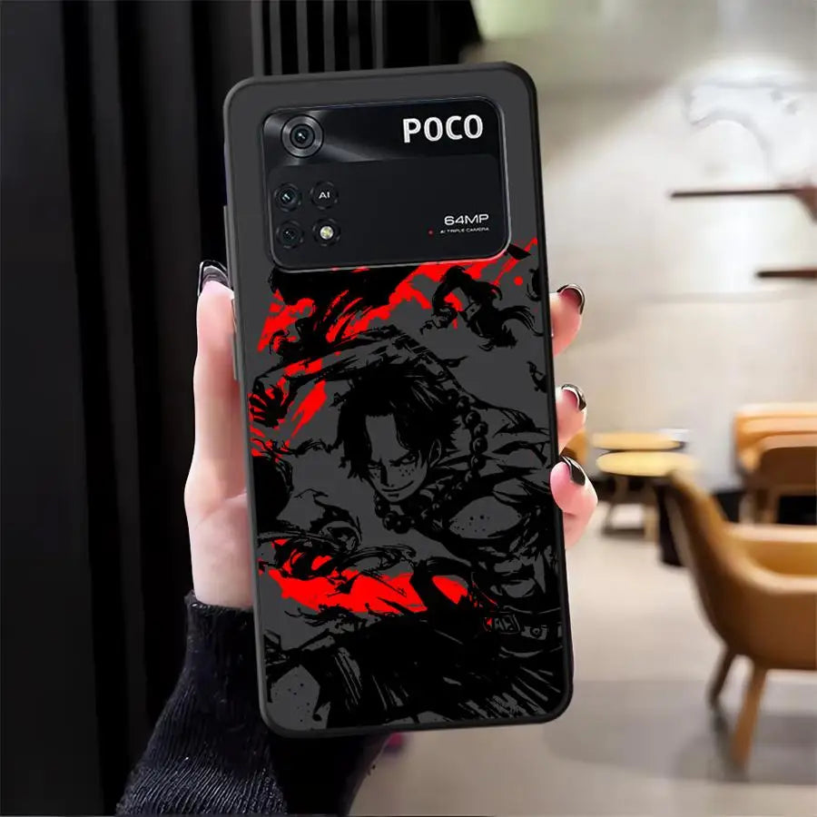 O-neS P-ieceS Cool Case for Xiaomi Poco F8 X3 X4 X5 X7 Pro F3 C50 C71 C61 M3 M4 M7 Pro C75 F1 M5 Black Soft Phone Cover