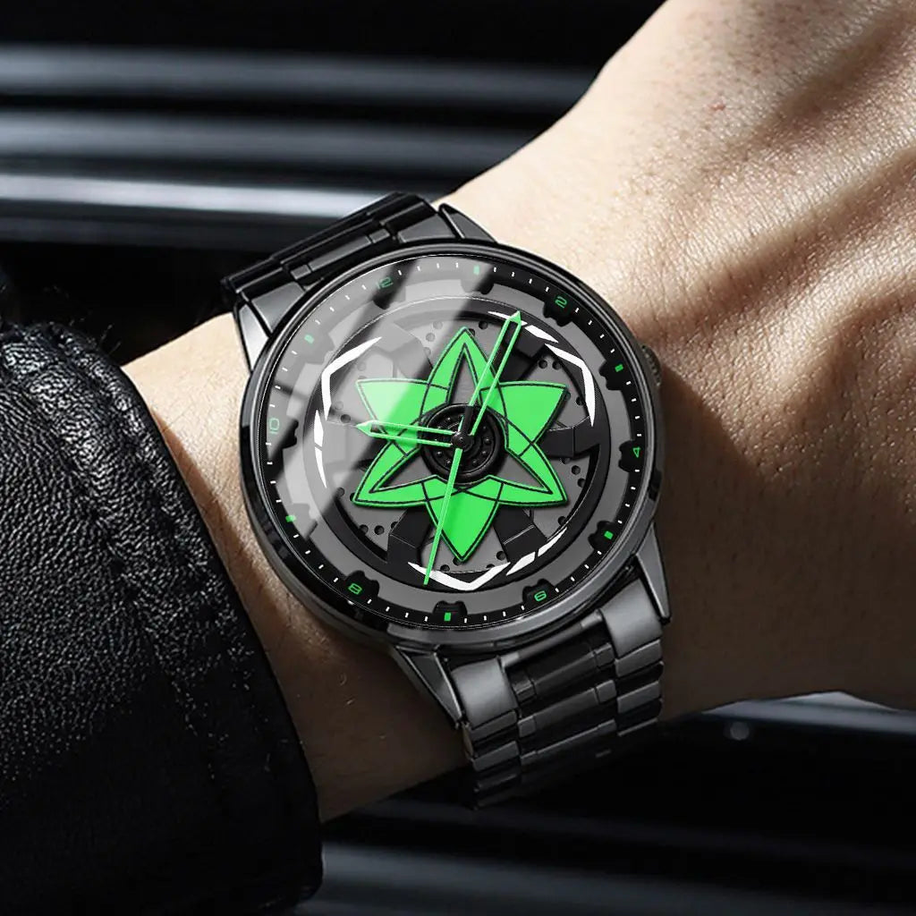 Naruto Anime - Sharingan Rotary Dial Watch – 3D Anime Quartz Waterproof Men’s Luxury Watch