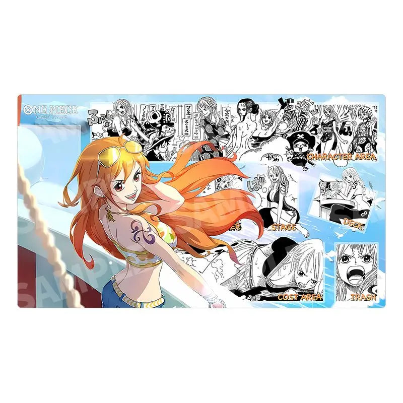 One Piece OPCG Playmat Luffy Edwards Newgate Anime Playmat Trading Card Game Mat Dedicated Card Play Against Table Mat Gift