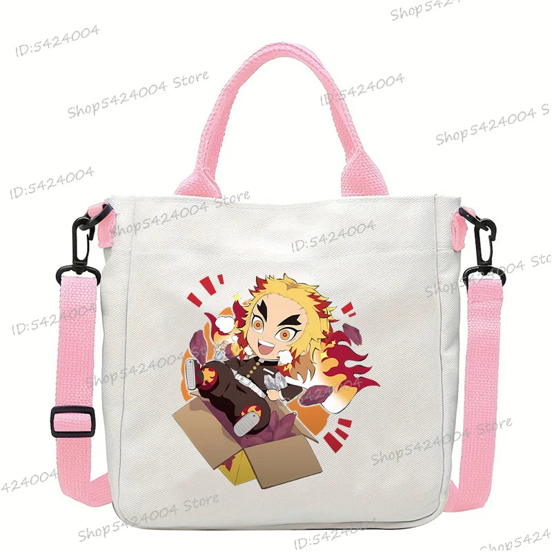 Demon Slayer Crossbody Bag – Rengoku & Tengen Graphic Print Shoulder Bag