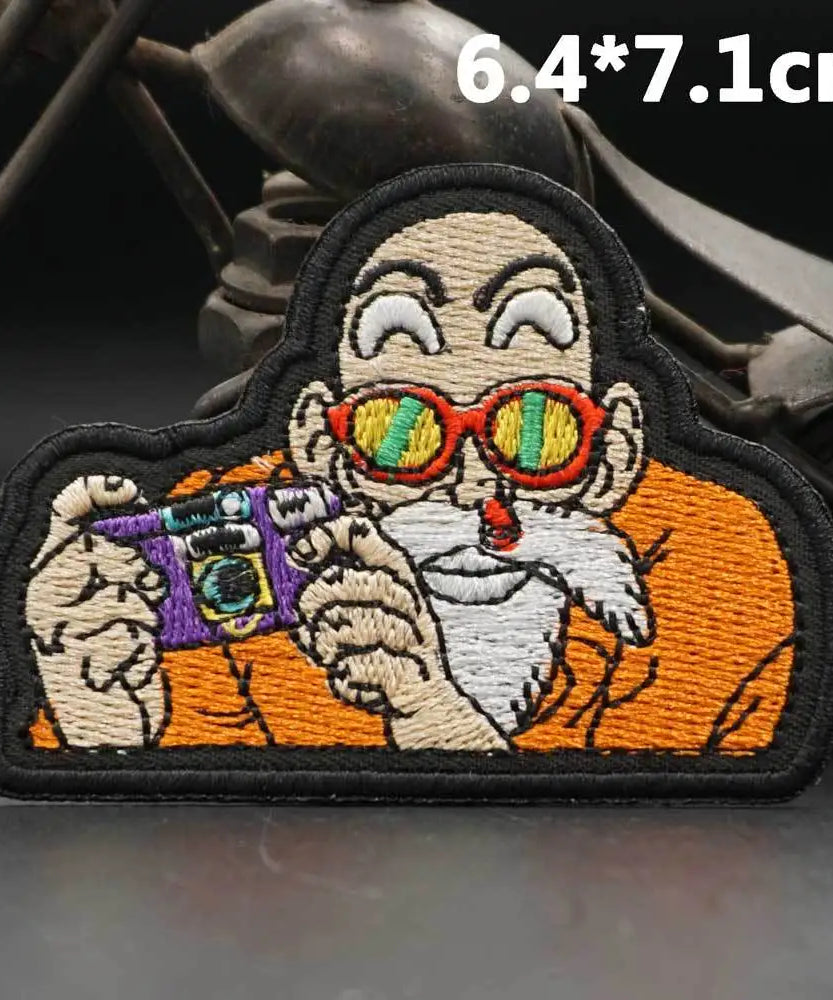 Dragon Ball Animation Peripherals Creative Kawaii Son Goku Vegeta Majin Buu Clothes Patches Embroidered Velcro Badges