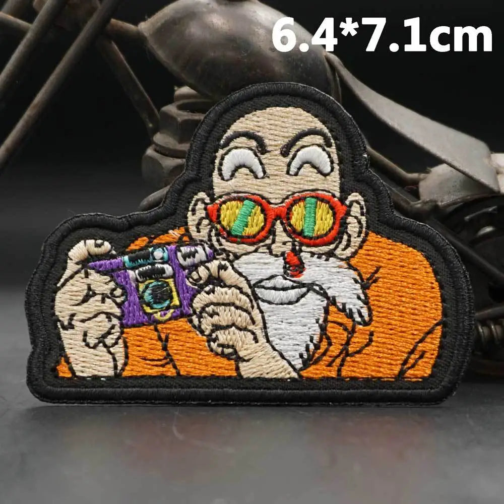 Dragon Ball Animation Peripherals Creative Kawaii Son Goku Vegeta Majin Buu Clothes Patches Embroidered Velcro Badges
