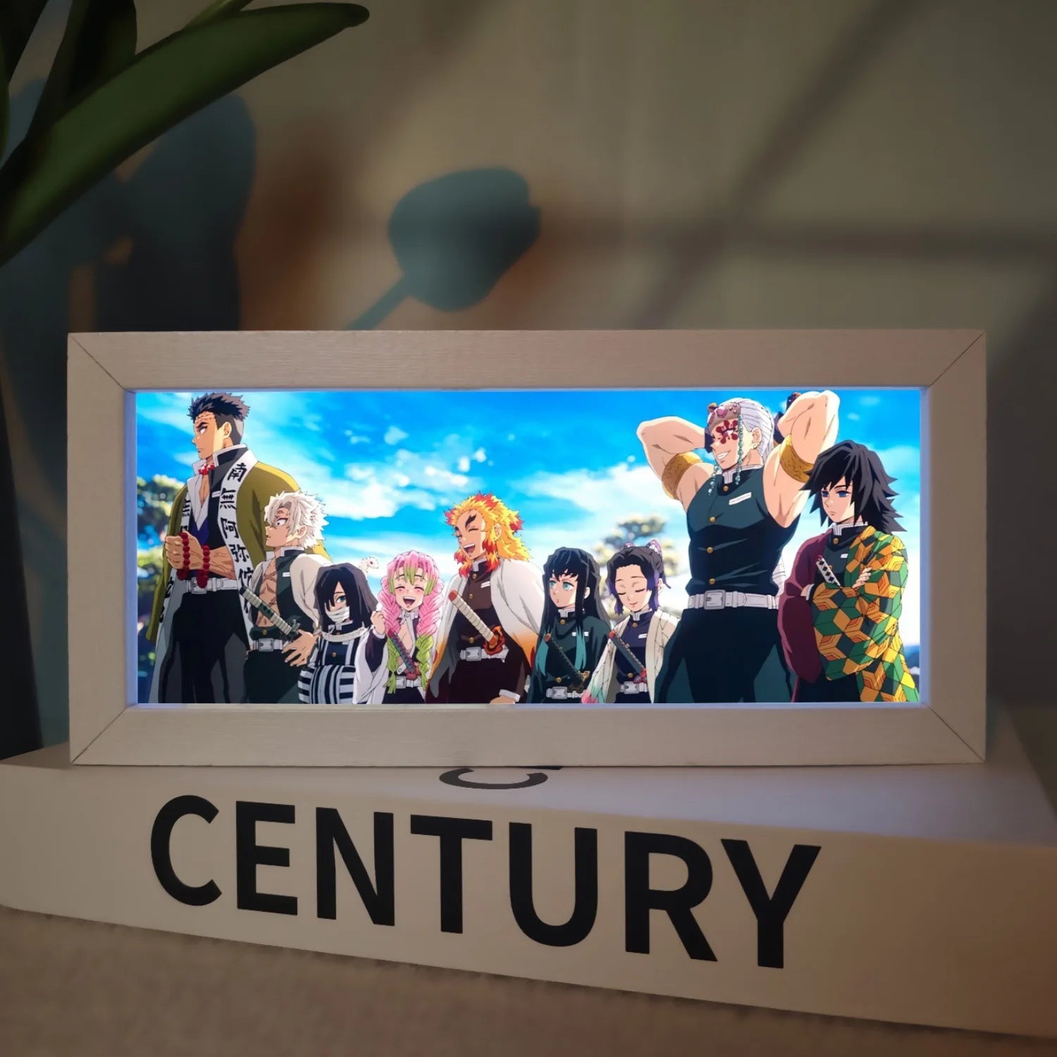 19.8cm/7.8in Demon Slayer LED Night 3D Box Light Anime Peripherals Table Lamp Figure Bedroom Ornament Funny Gifts Toy Decoration