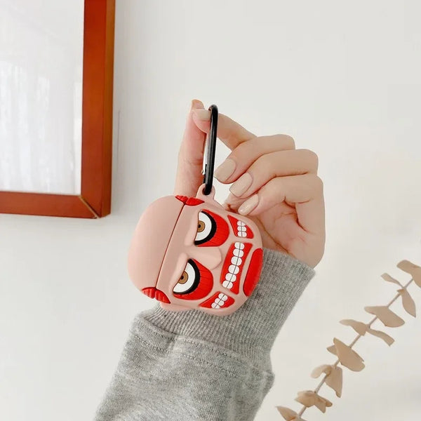 Attack on Titan Colossal Titan AirPods Case – Protective Silicone Cover for Apple AirPods