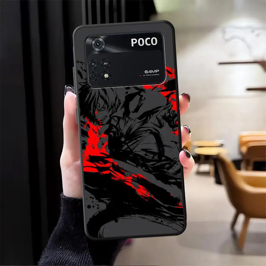 O-neS P-ieceS Cool Case for Xiaomi Poco F8 X3 X4 X5 X7 Pro F3 C50 C71 C61 M3 M4 M7 Pro C75 F1 M5 Black Soft Phone Cover