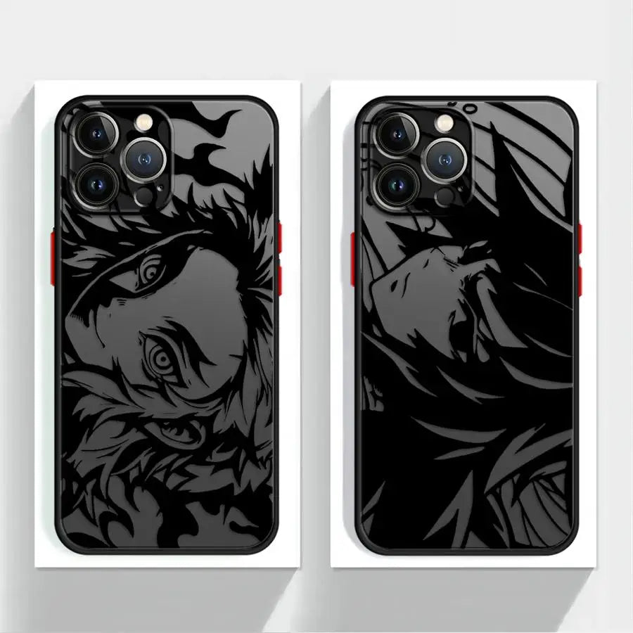 Case for iPhone 8 7 SE 16 XS 14 11 13 Mini 15 Pro MAX XR 11 Plus 12 Soft Cover 12Pro 14Pro 16 Plus Demon Slayer Kimetsu No Yaiba
