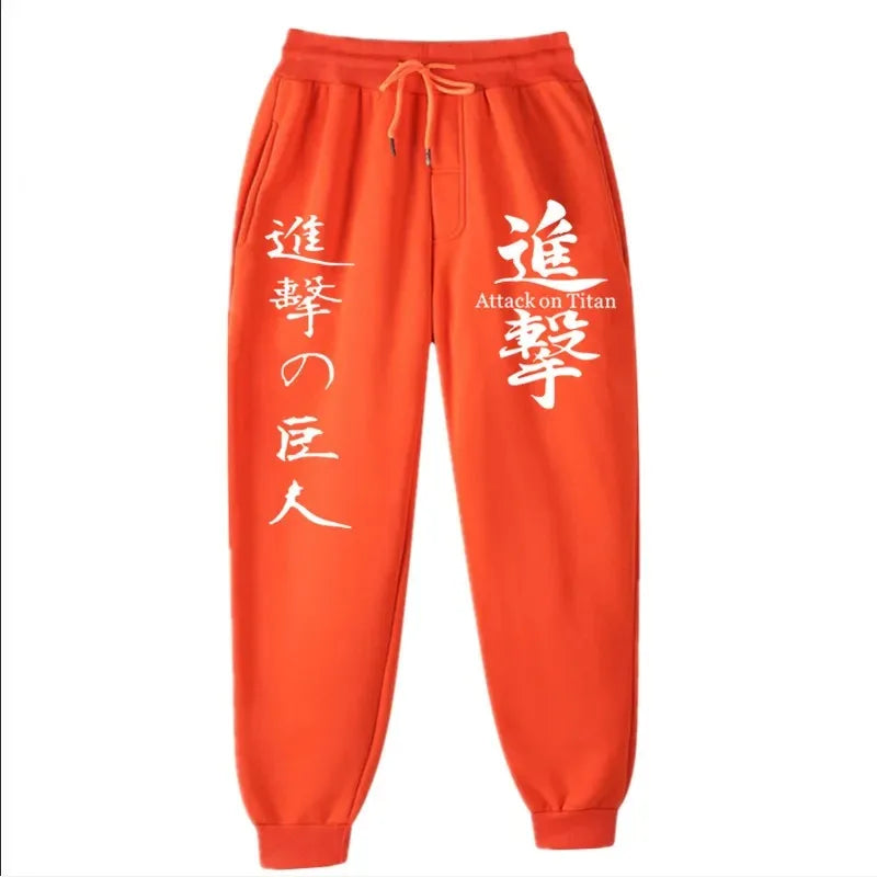 Attack on Titan Fashion Printed Comfortable Running Pants Trendy Versatile Sports Pants Men's Spring and Autumn Trousers S-3XL