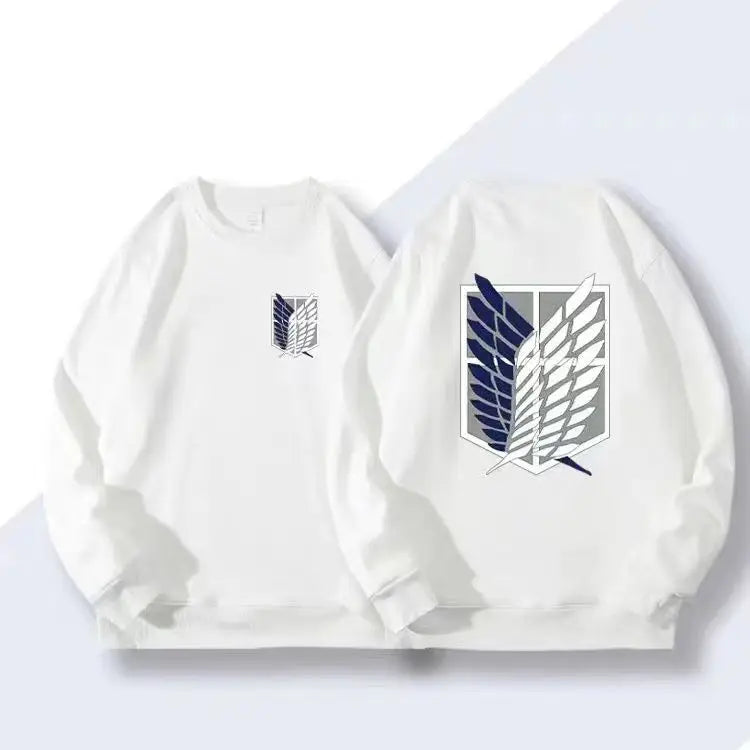 Attack on Titan animation peripheral kawaii new survey corps wings of freedom loose round neck clothes sweatshirt jacket gift