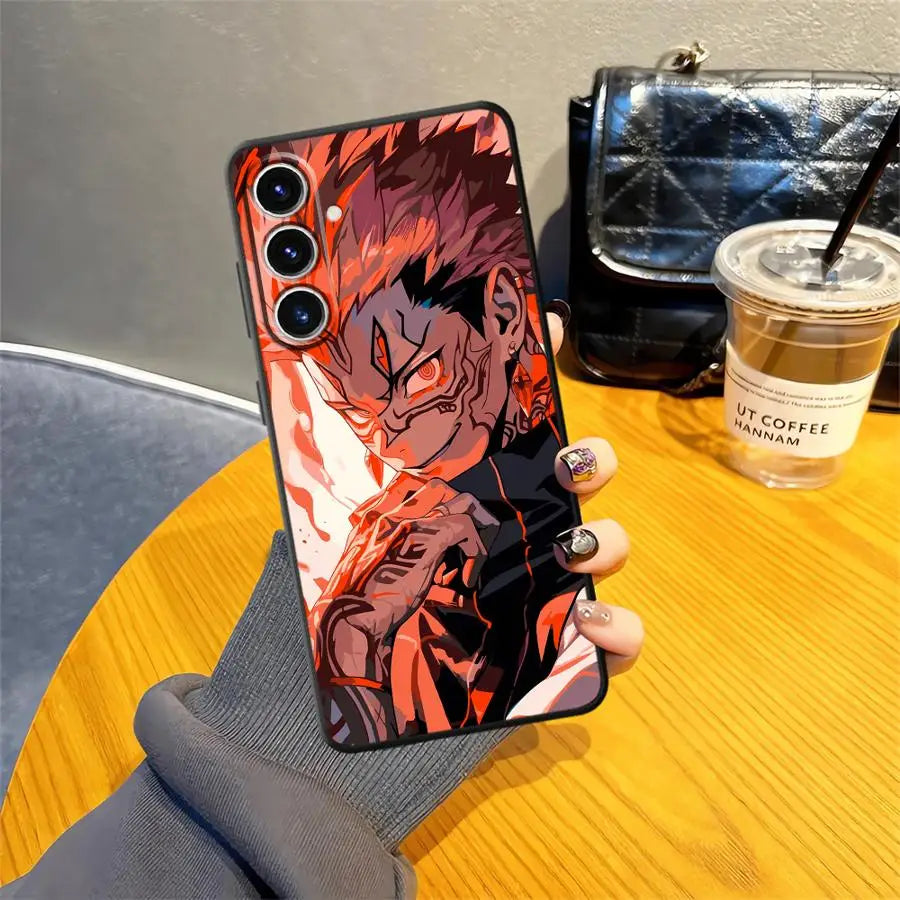 J-ujutsu K-aisen Soft Back Phone Cover Case for Samsung Galaxy A14 A15 A22 A23 A72 A73 A16 A21s A54 A71 A12 A13 A51 A52 A24 A31