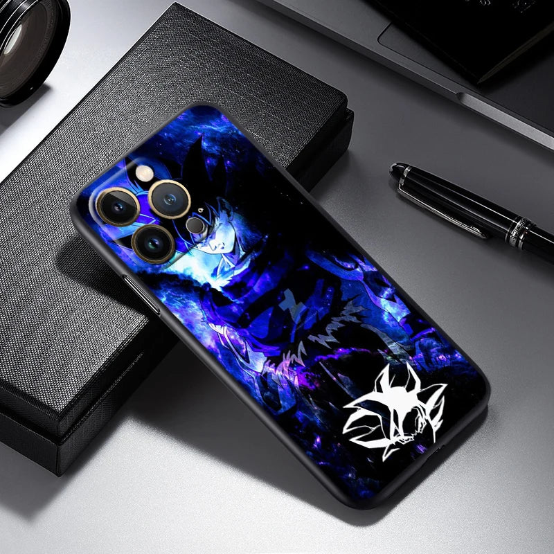 Dragon Ball Z Logo Black TPU Case – iPhone 7 to 15 Pro Max