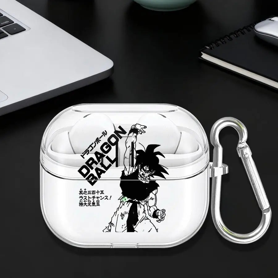 Dragons B-Alls Z Gokus Clear Earphone Cases Cover With Hook Case For Samsung Galaxy Buds 2Pro Live 2 4Pro 3Pro 3 FE 4 Pro