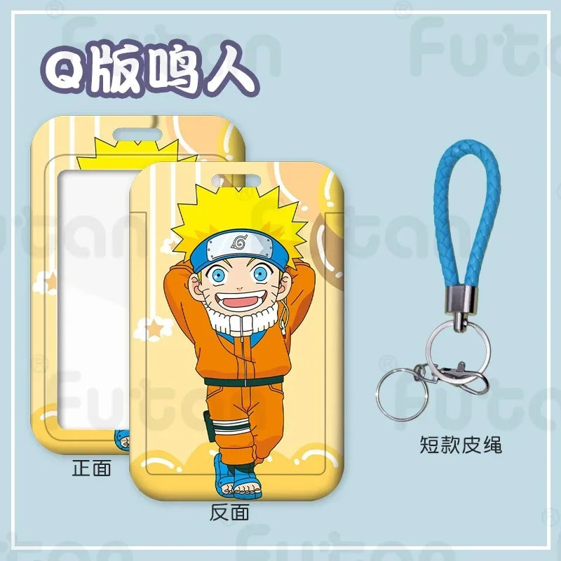 Naruto Kakashi Card Holder Men and Women ID Card Holder Purse Credit CardHolder Business Card Set KeyChain Passport Holder