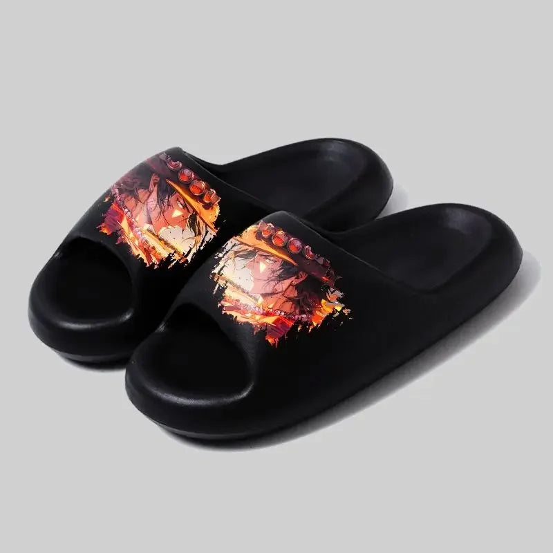 One Piece Luffy Zoro Cute soft bottom flip-flop personality stylish and comfortable men and women sandals holiday gift