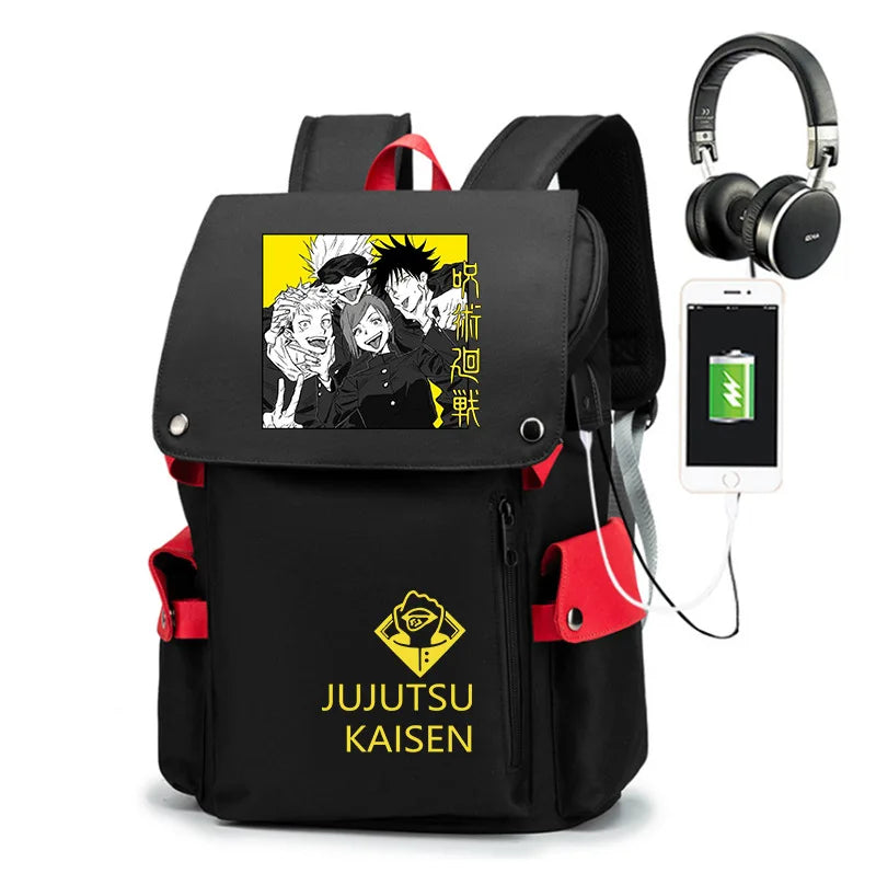 Jujutsu Kaisen Anime Backpack Student School Shoulder Bag Business Multifunctional Large Capacity Computer Bag Travel Backpack