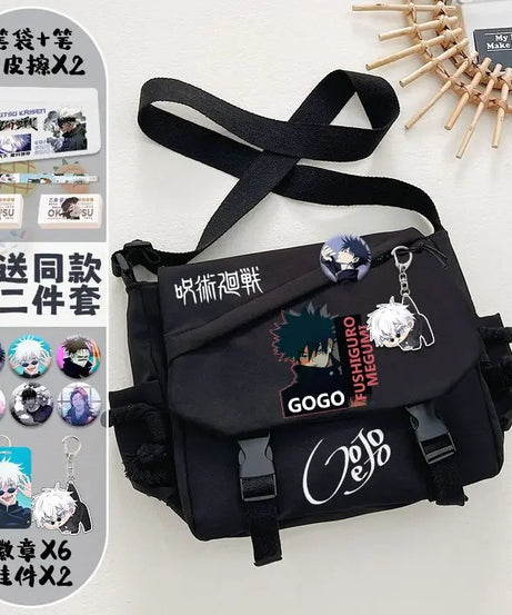 Jujutsu Kaisen Shoulder Bag – Cute Anime Messenger Bag for Students & Fans
