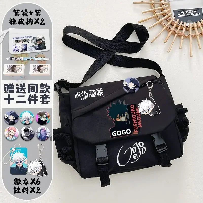 Jujutsu Kaisen Shoulder Bag – Cute Anime Messenger Bag for Students & Fans