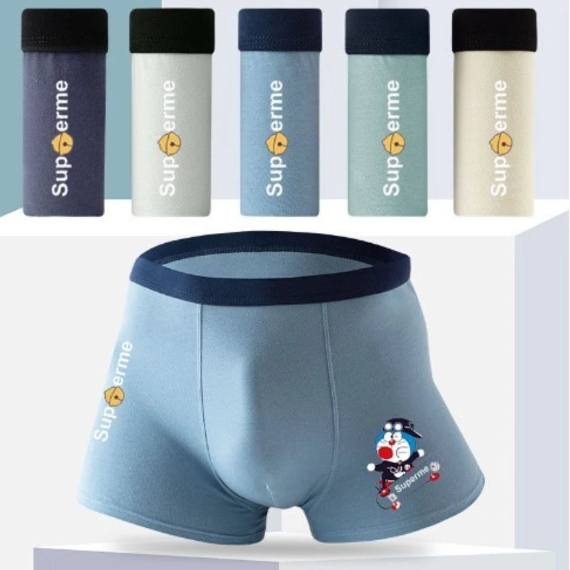 Doraemon Cartoon Boxer Shorts – Cute & Comfy Breathable Underwear