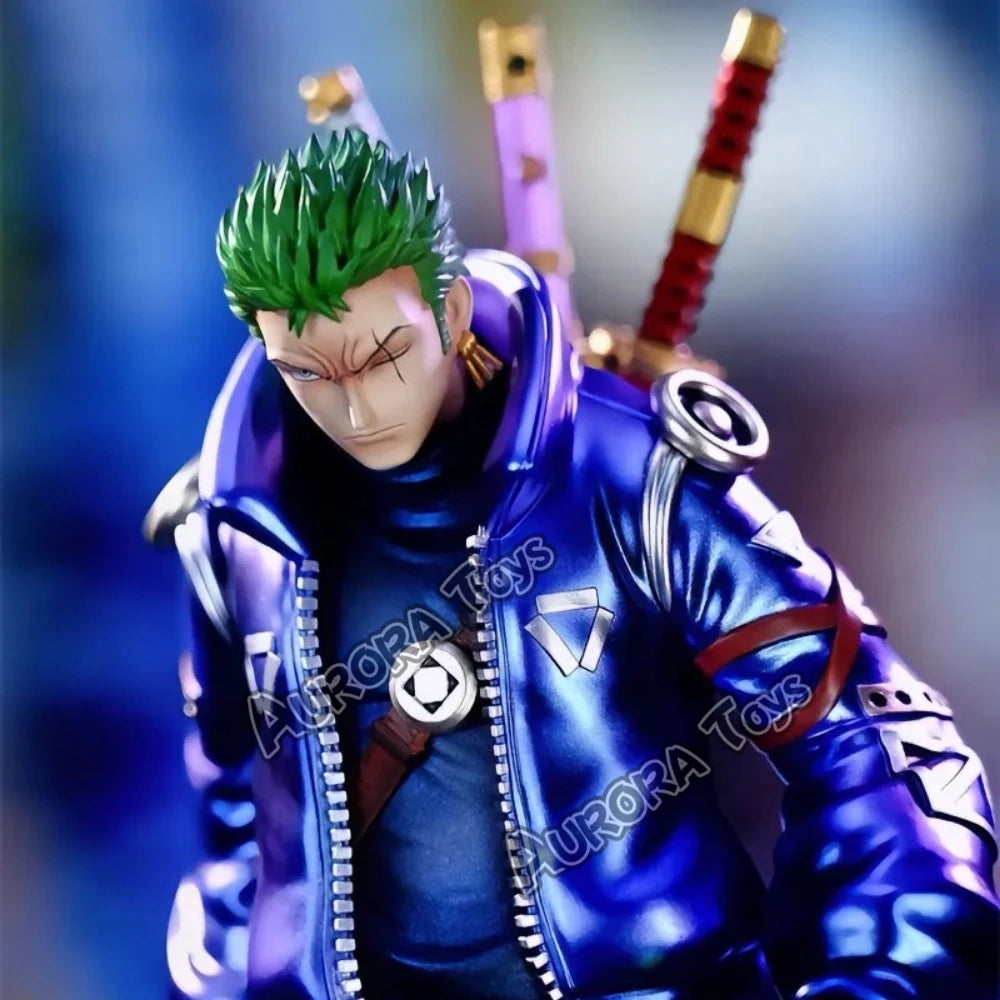 9.44in/24cm Anime One Piece Figure Egghead Zoro Figure PVC Action Figures Collection Model Toys