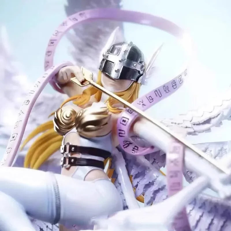 26cm Digimon Adventure Figure Angewomon Figures Archery Angewomon Figurine Doll Statue Collection Model Kid Customized Toy Gifts