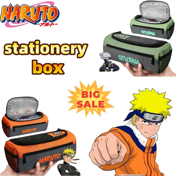 Naruto Canvas Pencil Case — Large-Capacity Stationery Pouch