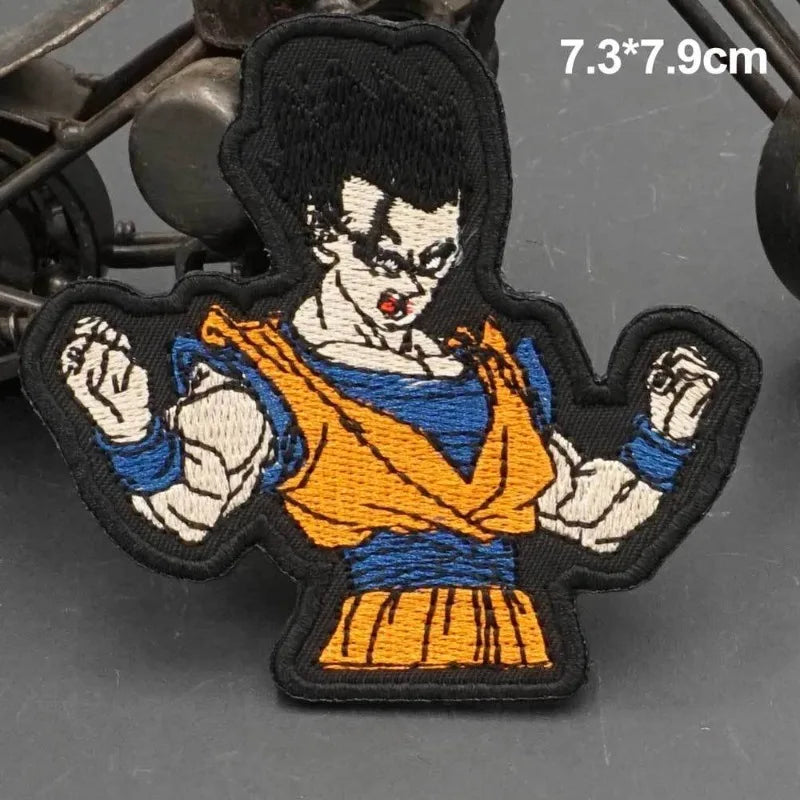 Dragon Ball Animation Peripherals Creative Kawaii Son Goku Vegeta Majin Buu Clothes Patches Embroidered Velcro Badges