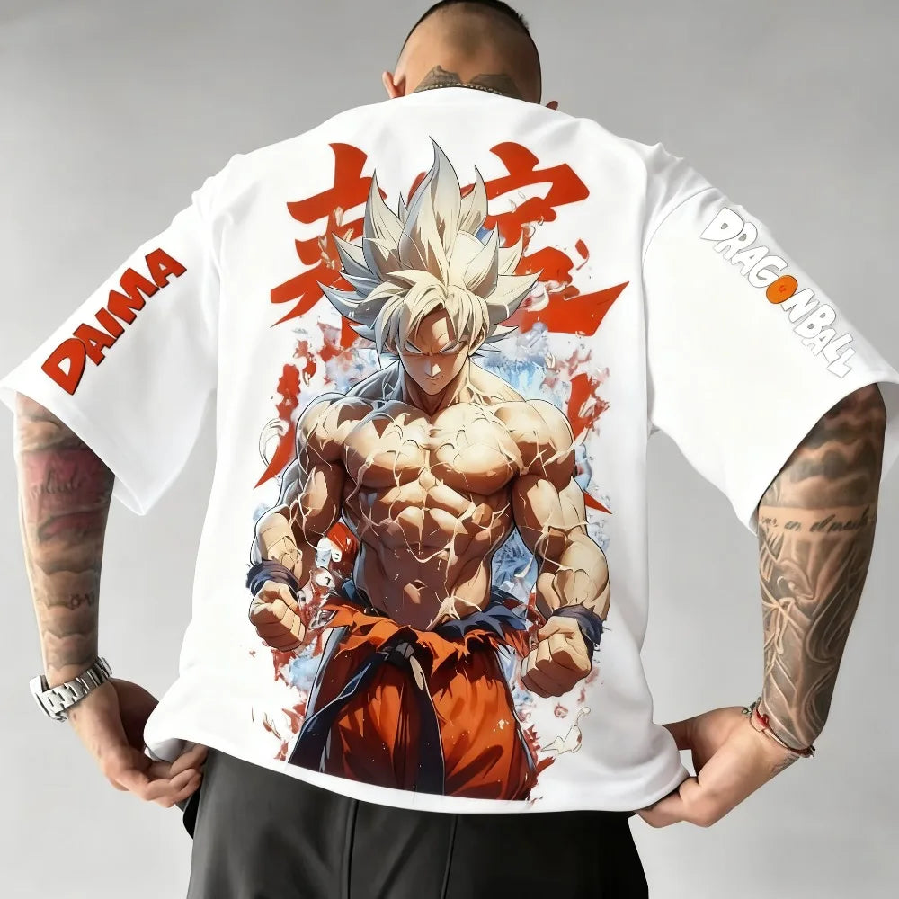 Dragon Ball Anime New Super Saiyan T-shirt Summer Men's and Women's Street Loose Casual Children's Parent Child Clothing
