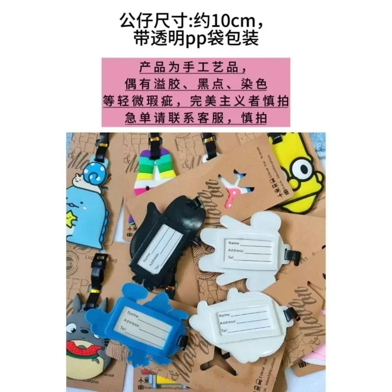 10cm anime cute slam dunk Rukawa Maple Sakuragi Mitsui silicone luggage tag travel checked bag charm diy Christmas gift