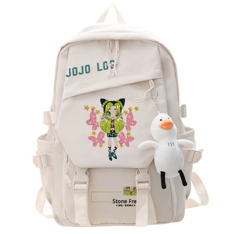 JoJo's Bizarre Adventure Anime Backpack Student School Bag Bookbag Laptop Travel Rucksack Outdoor Boy Girl Gifts