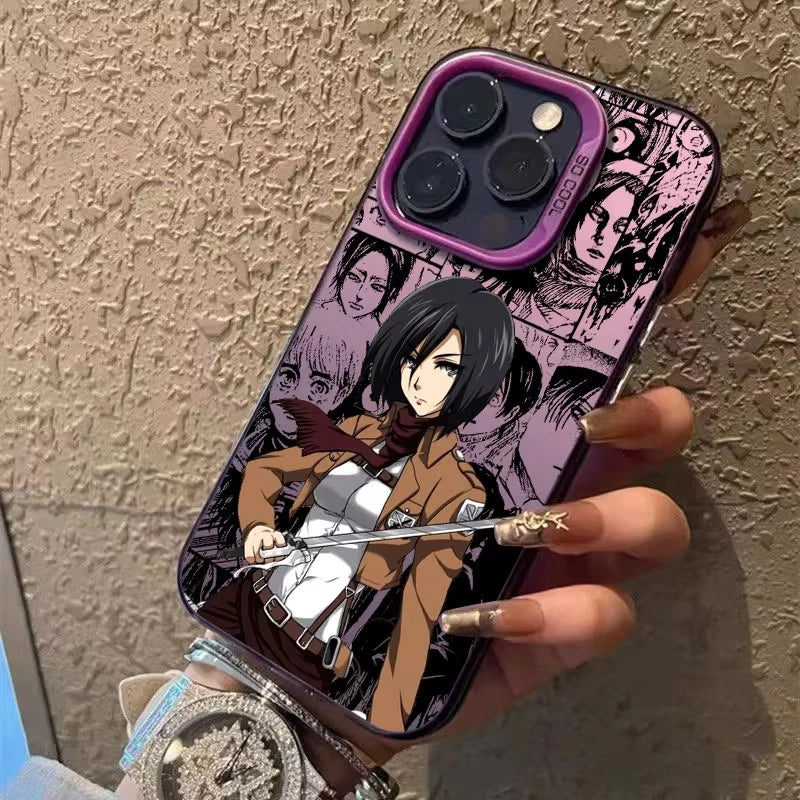 Hot Anime J-Jaegers M-Mikasas Phone Case For Samsung Galaxy A14 A15 5G S21 S22 S23 S24 5G FE Plus Ultra A25 A35 A52 A53 A54 A55