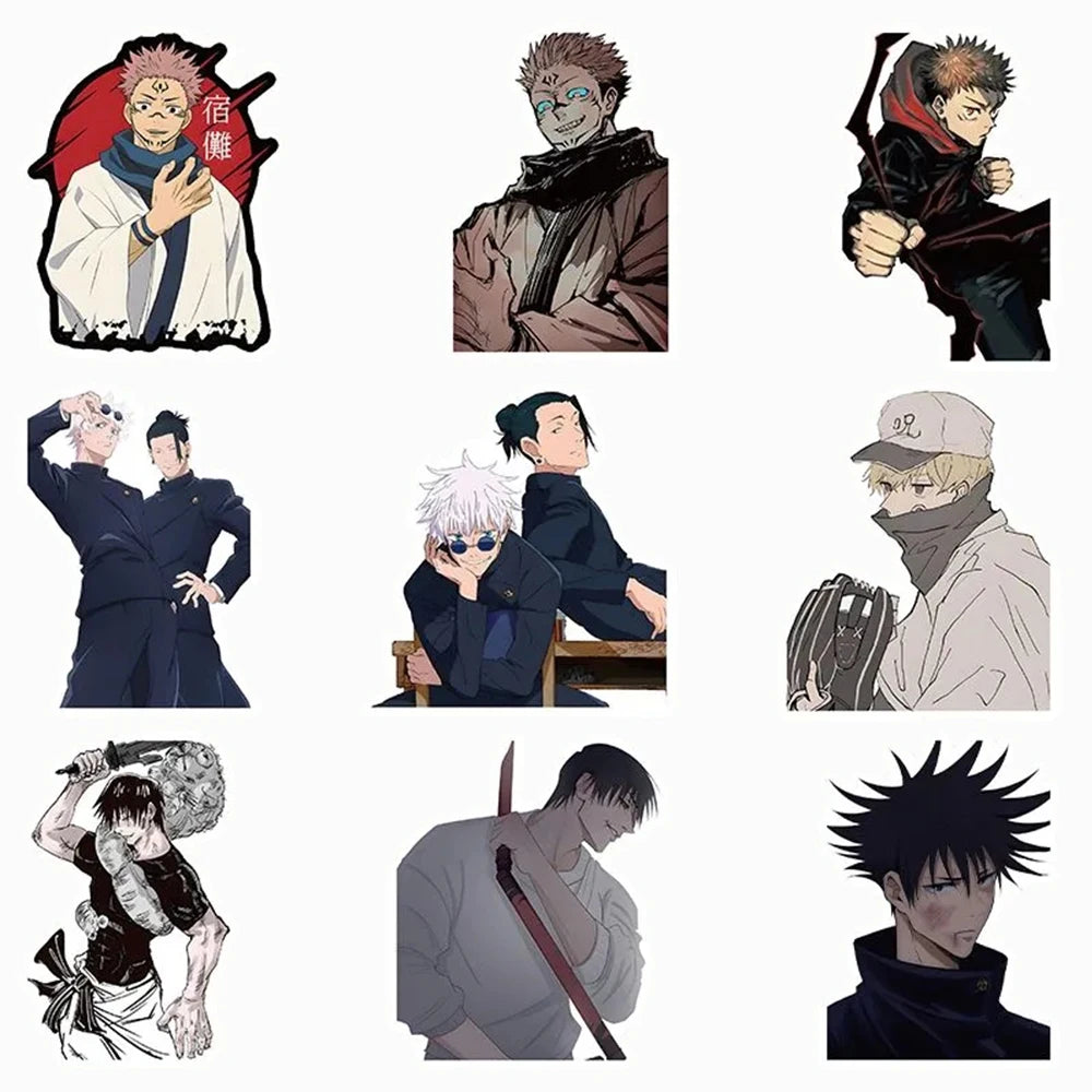 10/30/50/100pcs Japan Anime Jujutsu Kaisen Stickers for Laptop Skateboard Car Motorcycle Waterproof Graffiti Sticker Toy