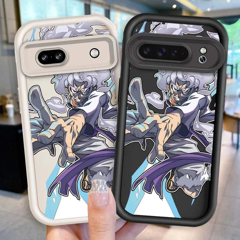 Anime Zoro One Piece Luffy Art Phone Case For Google Pixel 9 8A 8 7 7A Pro XL 5G Eye Ladder Soft TPU Shockproof Cover
