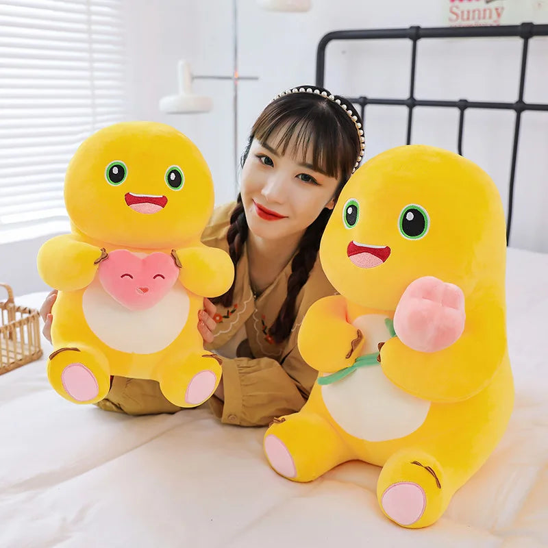 Kawaii Milk Dragon Stuffed Doll Plush Toy Cute Milk Dragon with Flower Soft Toy for Kids Birthday Xmas Gift for Girls and Friend