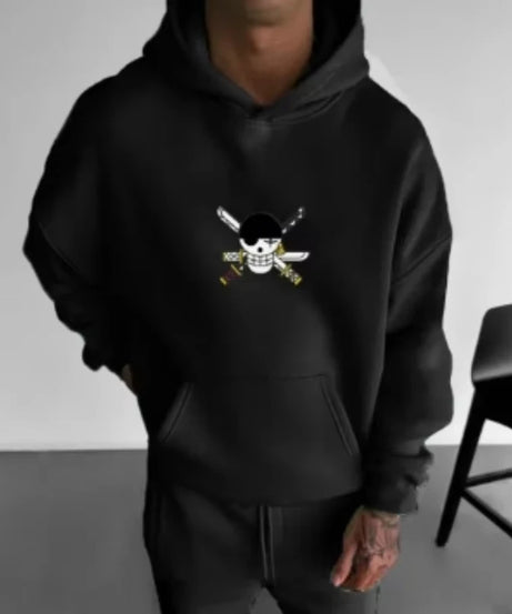 Men's Hoodie Anime One Piece Oversized Sweatshirt Women Long Sleeve  Y2k Clothes Autumn Winter Sweater Loose Cotton Tops Unisex