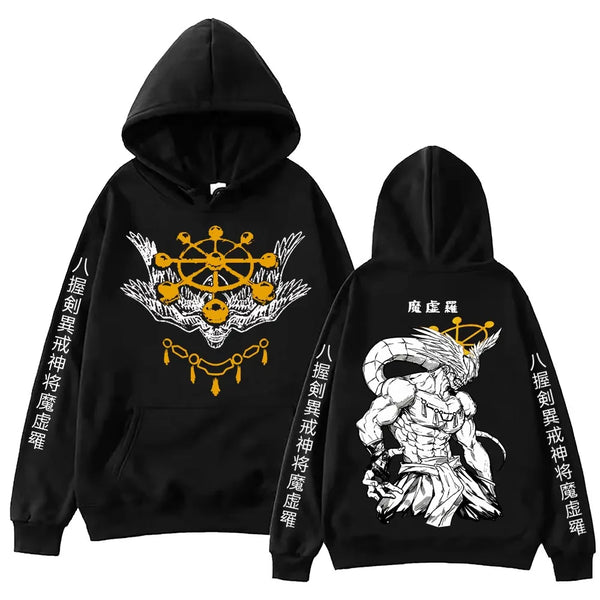Anime Jujutsu Kaisen Mahoraga Graphic Hoodie – Harajuku Casual Pullover Sweatshirt for Men & Women