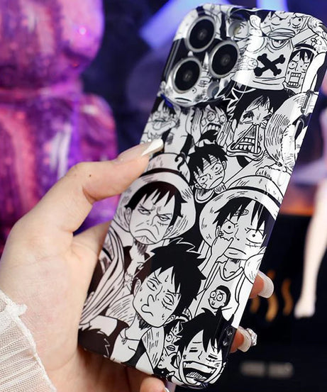 Anime Luffy One Piece Comic Phone Case For Apple iPhone 14 13 12 Mini 11 XS Pro Max X XR 8 7 Plus SE Feilin Back Film Hard Cover