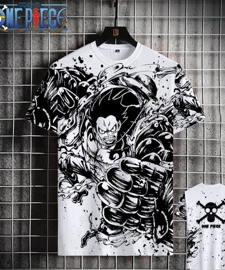 Luffy One Piece 3D Printed T-Shirt – Unisex Summer Anime Tee
