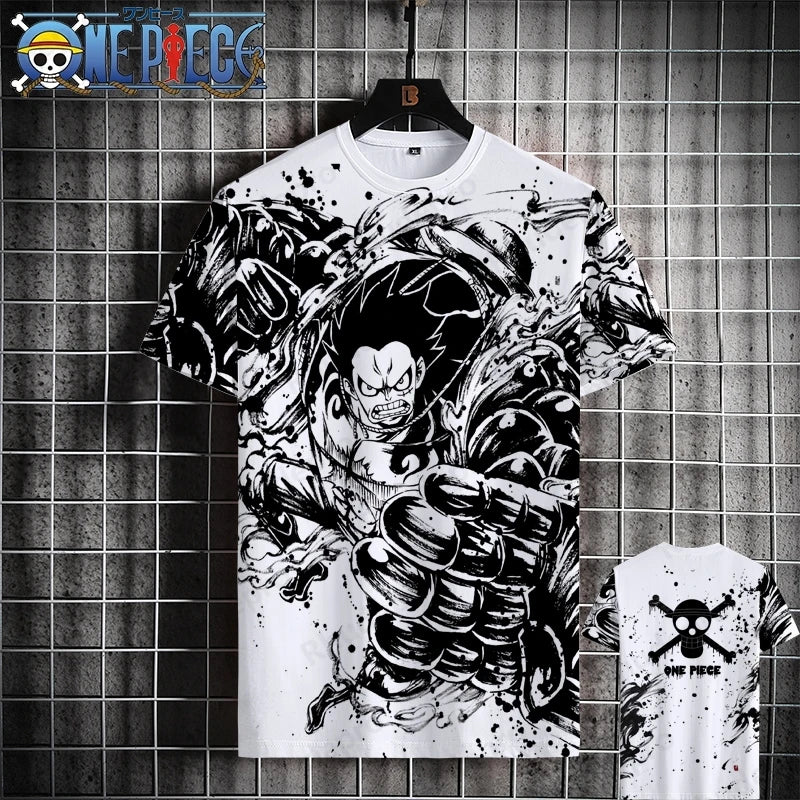 Luffy One Piece 3D Printed T-Shirt – Unisex Summer Anime Tee