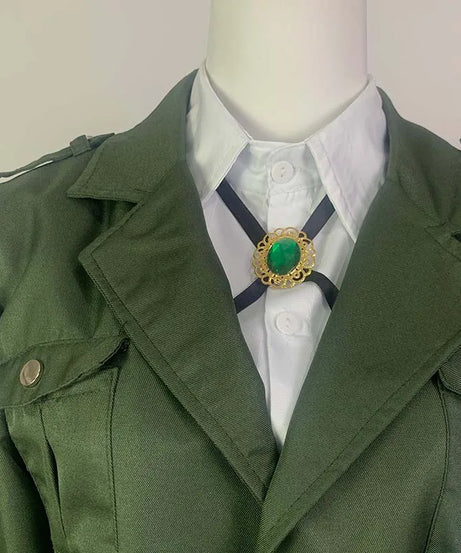 Shingekii No Kyojin Freedom Legion Green Cloak Cosplay Cape with Necklace for Anime Fans